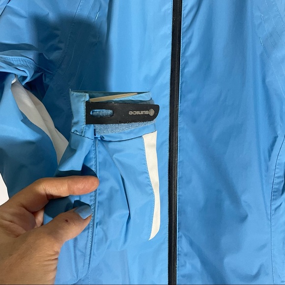 Sunice Typhoon Blue White Zipper Jacket Pockets Nylon Interior Mesh Lining Sz SM - Picture 6 of 16